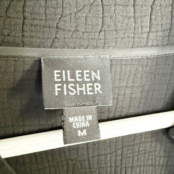 Eileen Fisher Silk Blend Crepe Jacket Size Medium - Picture 4 of 6